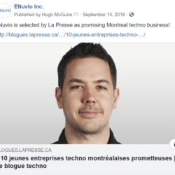 eNUVIO featured in la presse article
