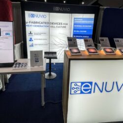 Photo of eNUVIO's booth at the SOT2022 conference in San Diego.